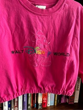 Disney Pink Cropped Walt Disney World T-Shirt
